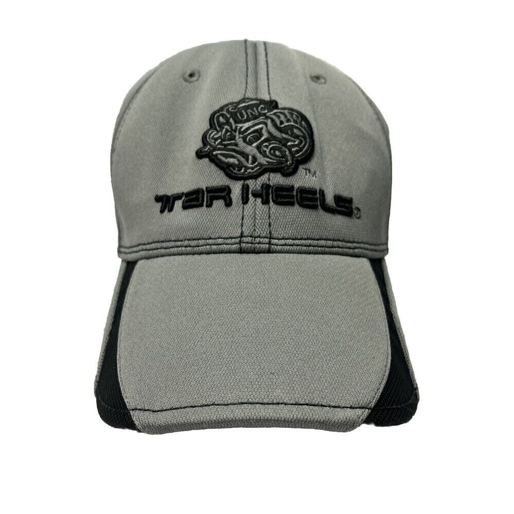 NCAA North Carolina Tar Heels Hat Cap Strap Back Gray/Black Basketball UNC Mens